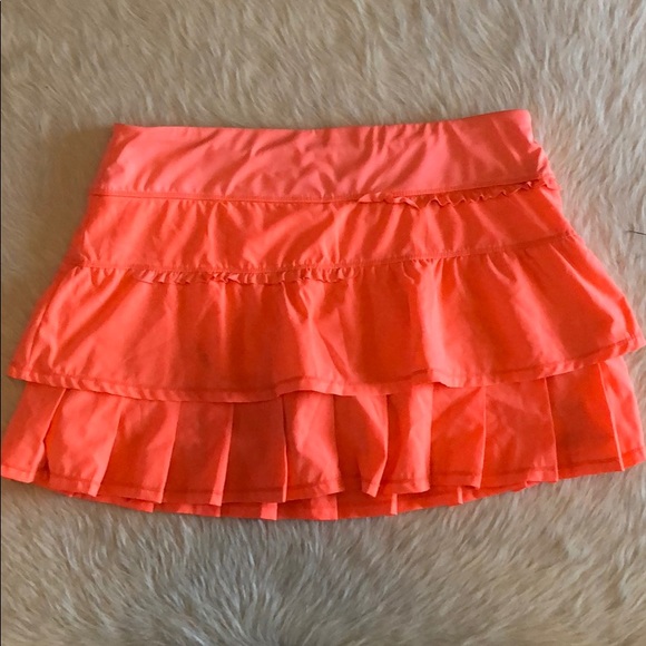 Layer 8 Dresses & Skirts - Neon orange ruffled tennis skirt